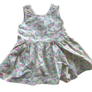 Vintage Lacoste Pale Yellow Floral Denim Peplum Top